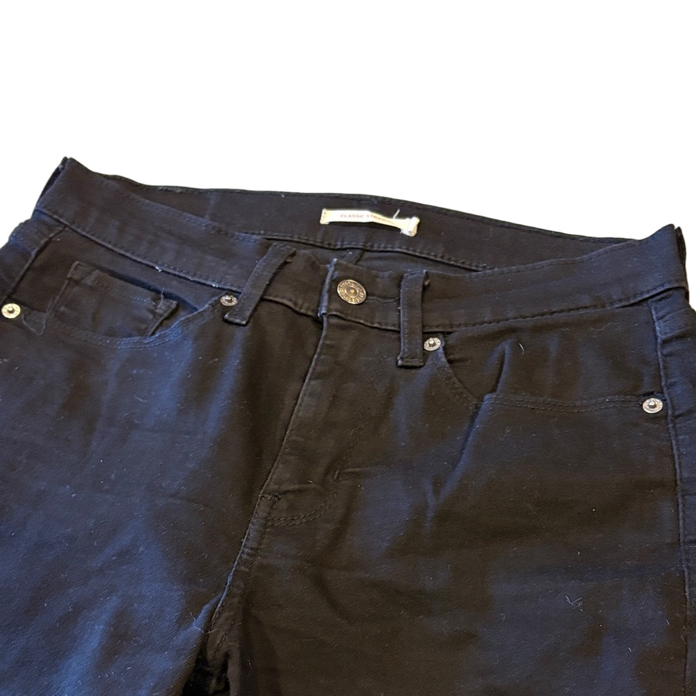 Levis Woman’s Black Black Classic Straight Denim Jeans